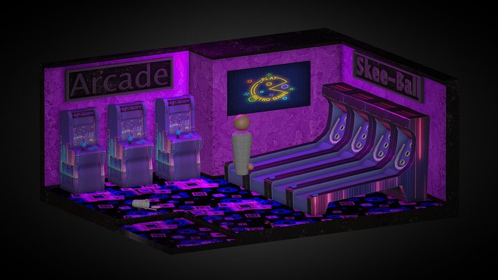 Arcade Diorama 3D Model