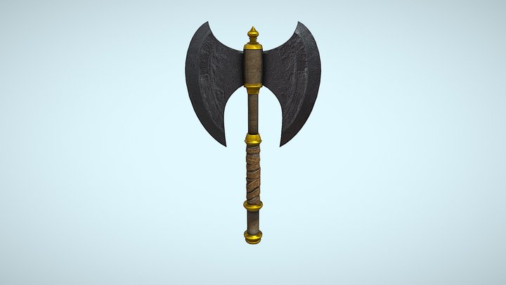 Double-Handed Axe 3D Model