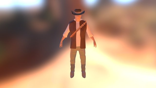 Finished Cowboy Charicter 3D Model