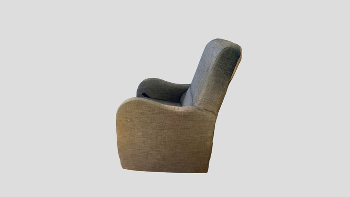 Sofa Rocking Chair Gray 3D Model