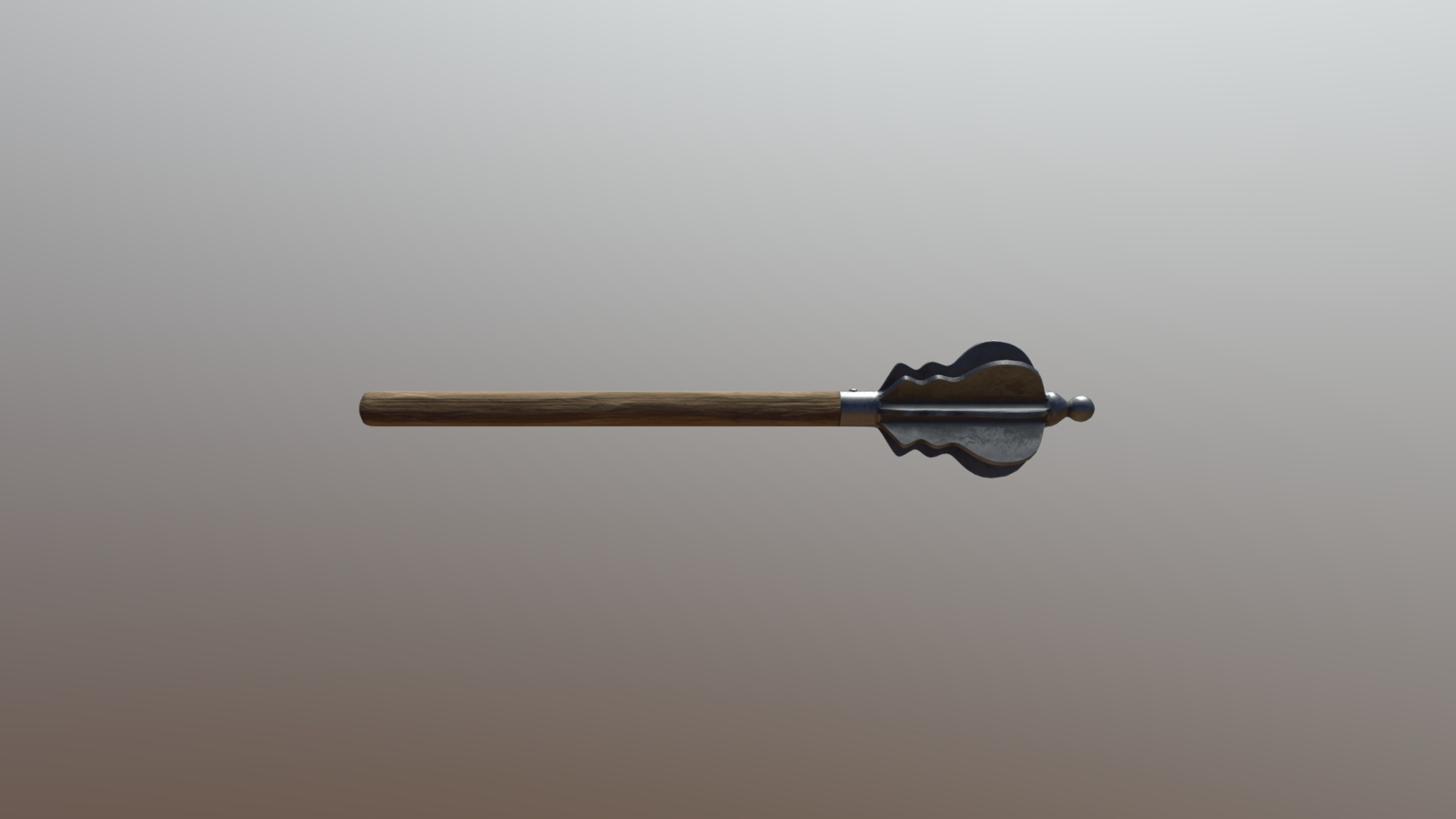 3D model Flanged mace - This is a 3D model of the Flanged mace. The 3D model is about a close-up of a pen.
