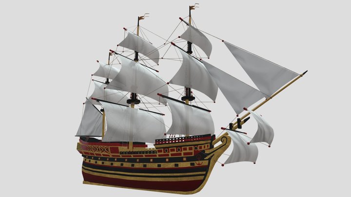 Ship T 3D Model