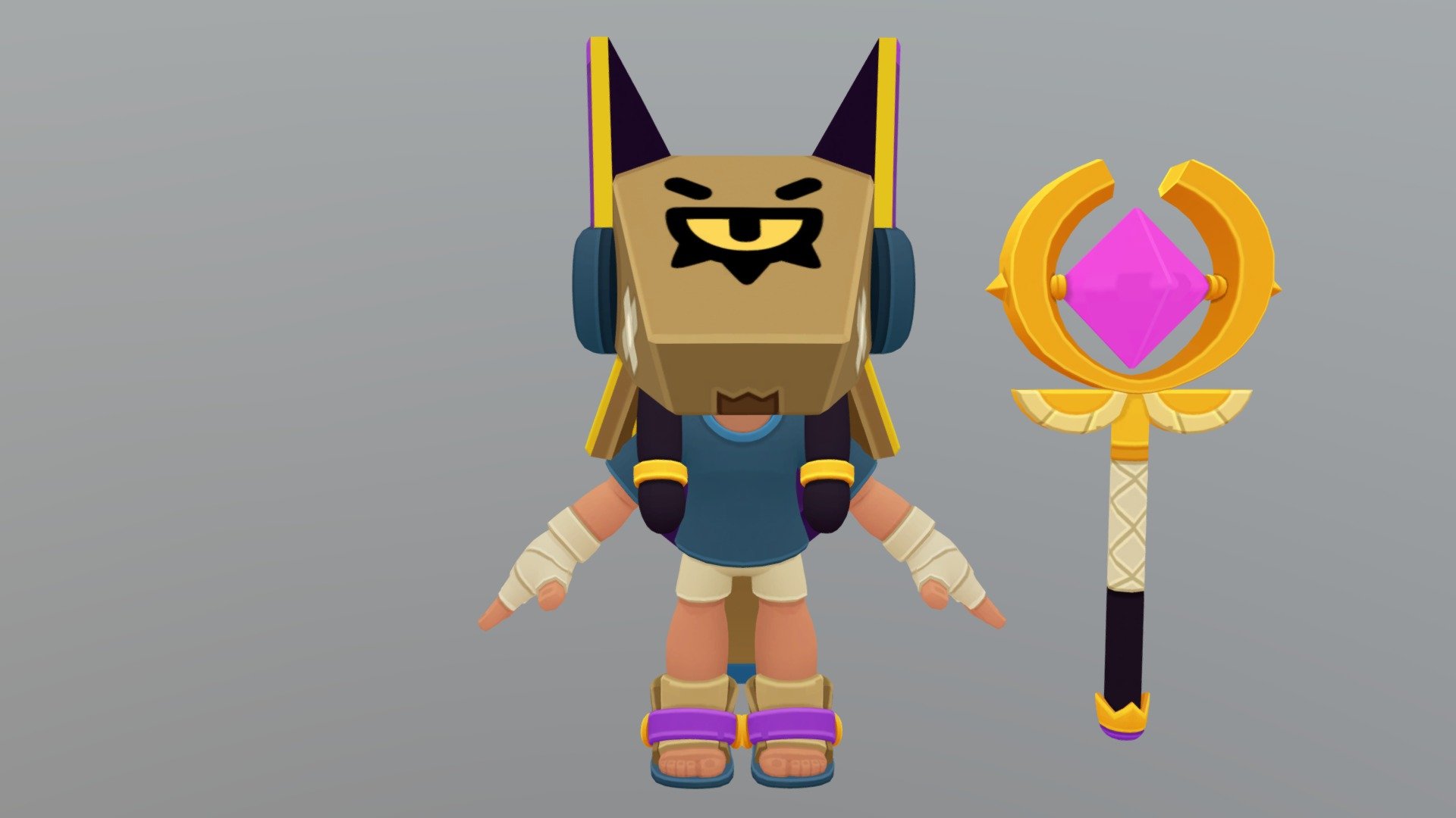 Finx Brawl Stars 3d model - Download Free 3D model by Jogan (@Jogan123 ...