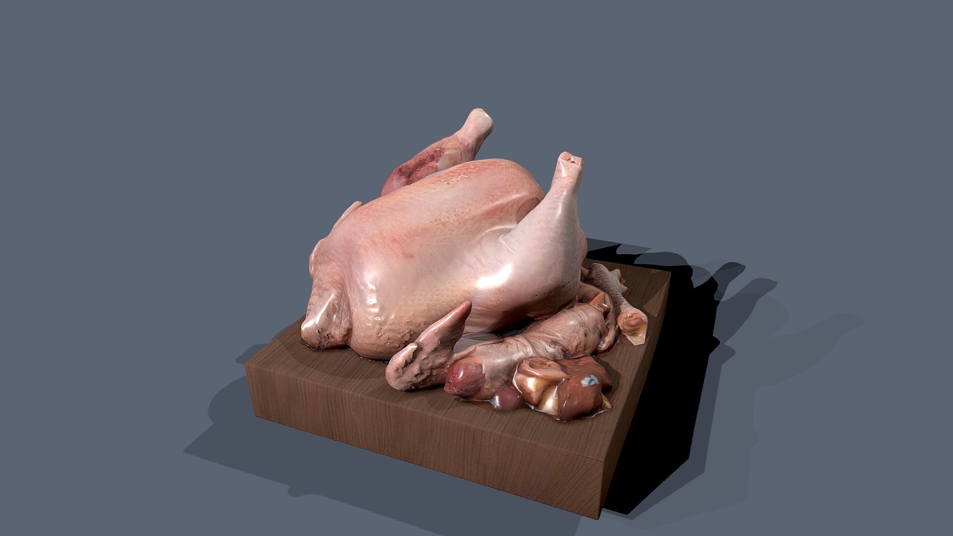 Raw chicken food pollo gallina pollo - Buy Royalty Free 3D model by ...