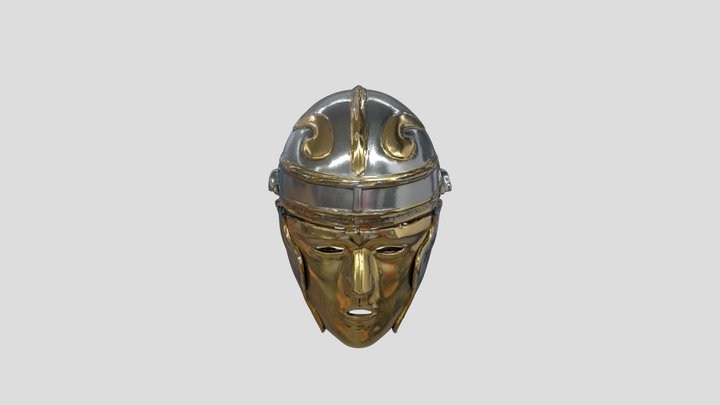 Roman Imperial Gallic Face Helmet 3D Model