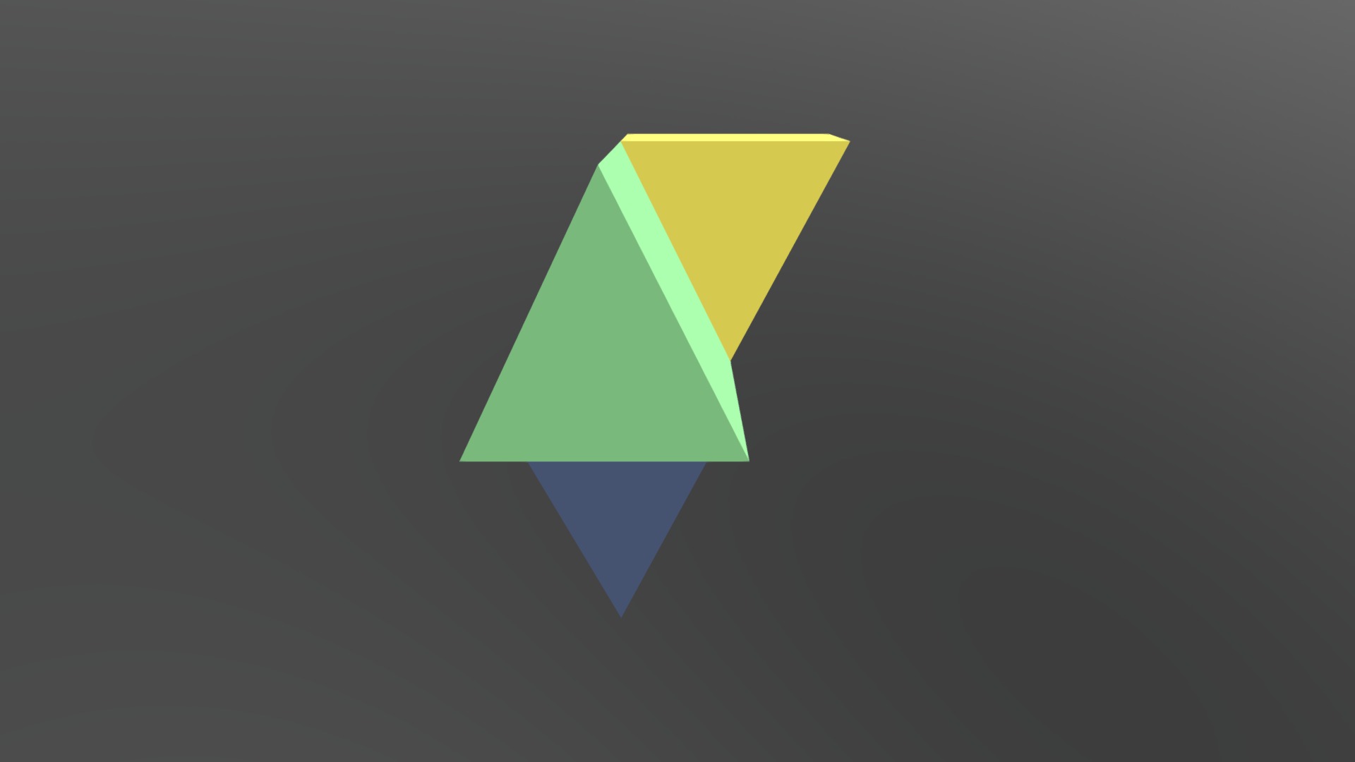 3D model 21 - This is a 3D model of the 21. The 3D model is about a logo with a yellow triangle.