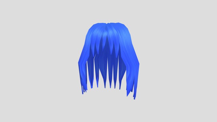 Free Anime Hair — Low Poly (800 faces)
