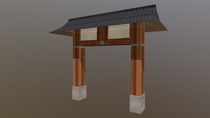 Japanese gate 3D Model