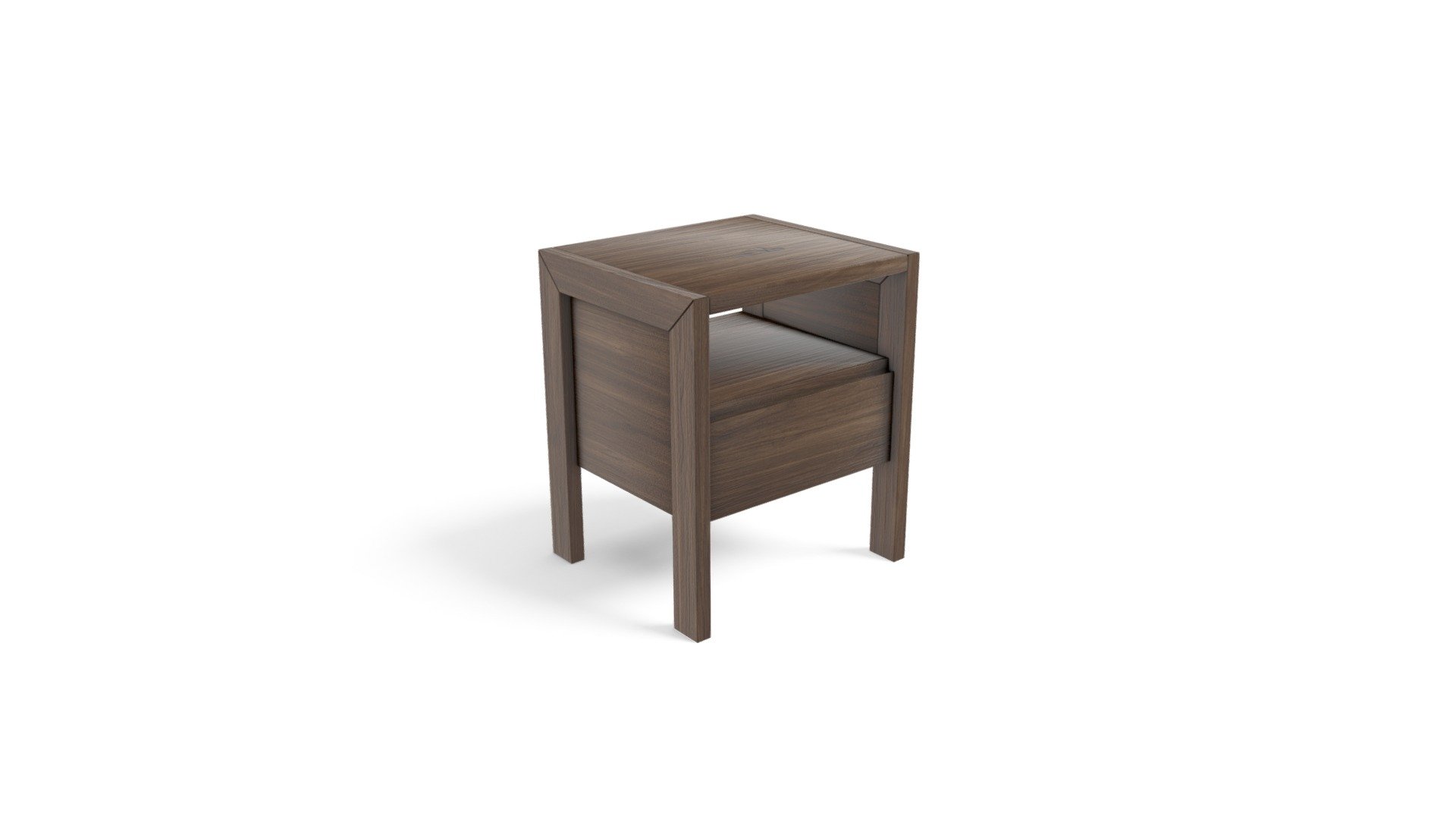 Ledger Bedside Table, Walnut