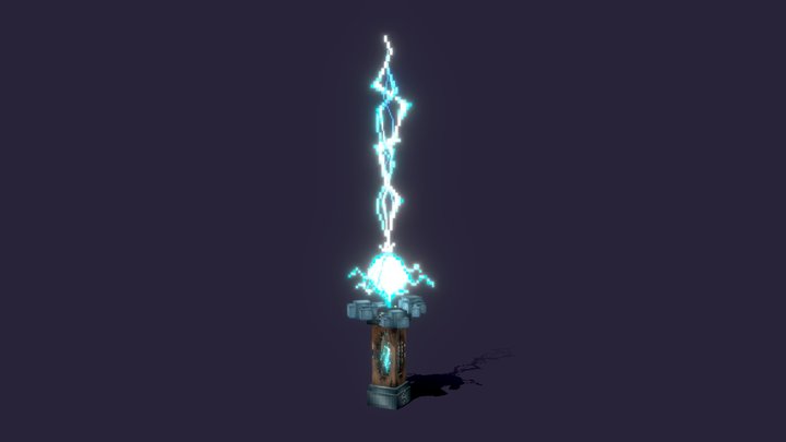 Lightning Blast Wand [from the magic wands set] 3D Model