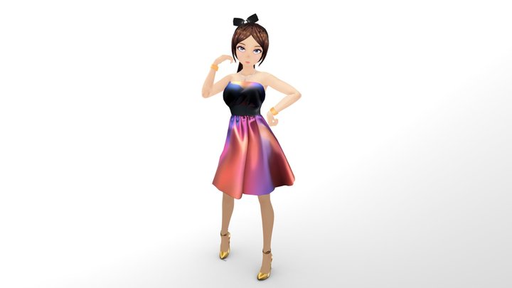 Kokomo Keys - vRoid Model - Static Statue - 006