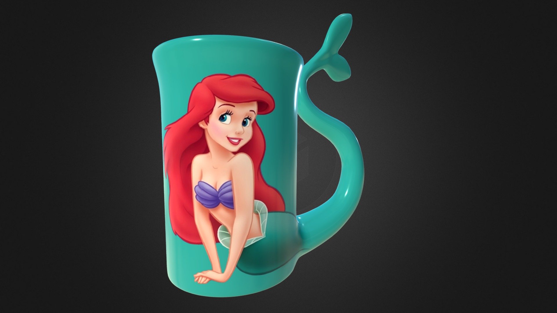 Little Mermaid mug 3D model by Milan Adamov (MilanAdamov) [8a7c60b