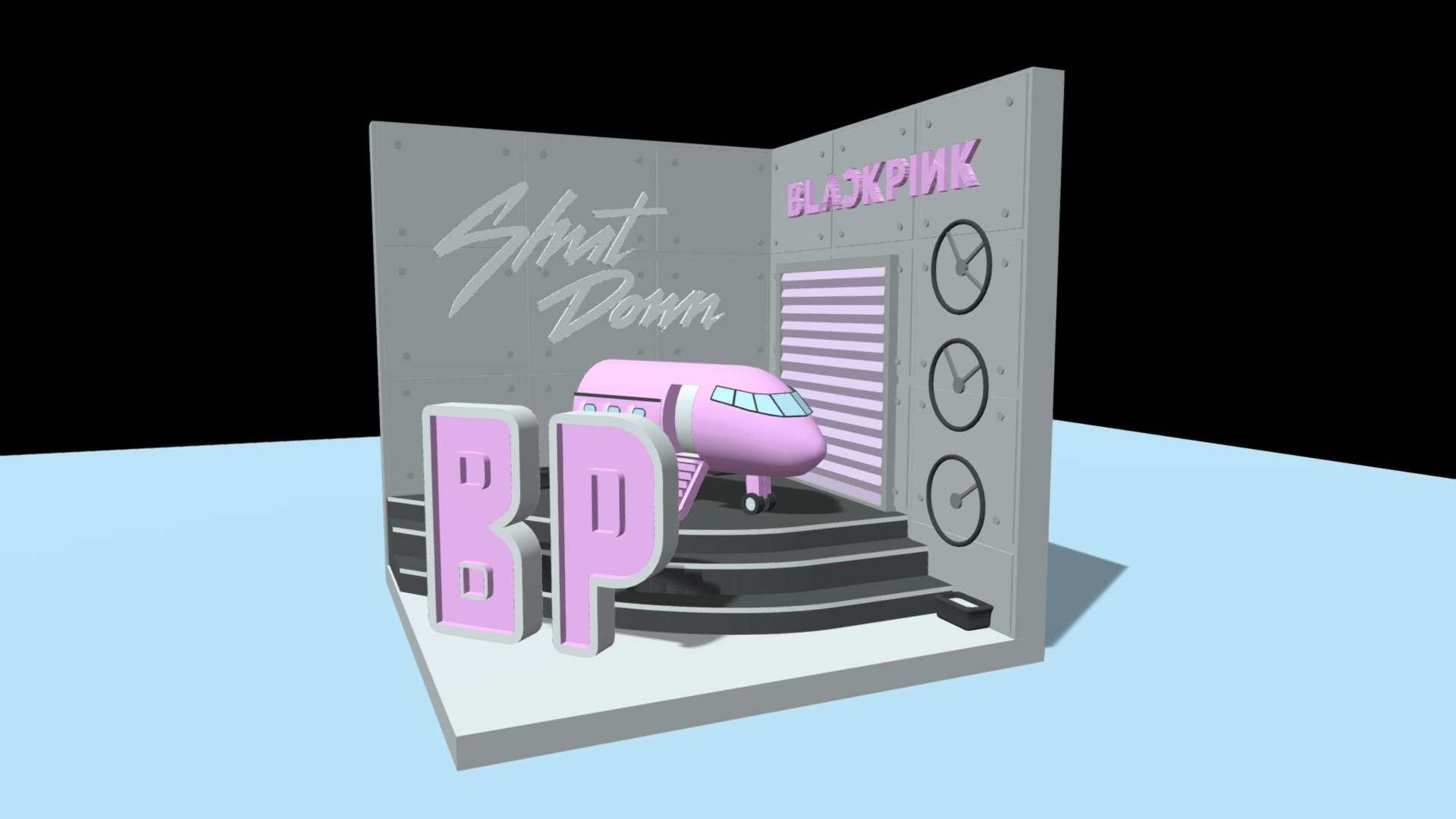 blackpink-shut-down-performance-stage-download-free-3d-model-by-hwzzz