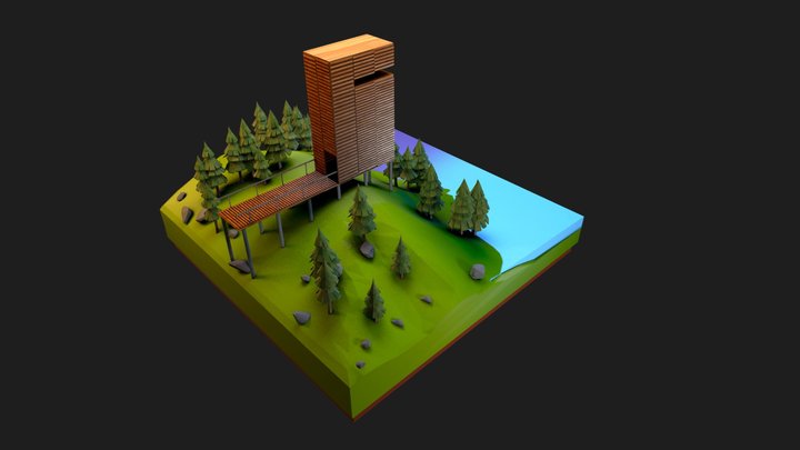13 Pico Dos Bodes BAKED V02 3D Model