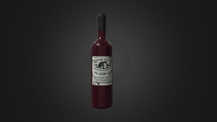 Garrafa de Vinho / Bottle of Wine 3D Model