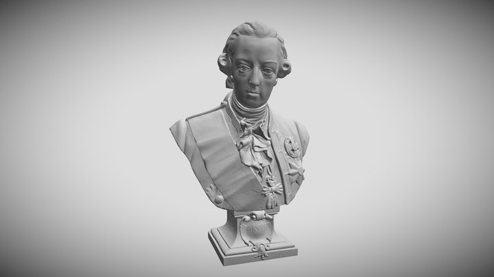 Litinová busta Josefa II. 3D Model