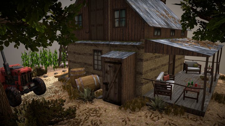 DAE Diorama retake - Small farm 3D Model