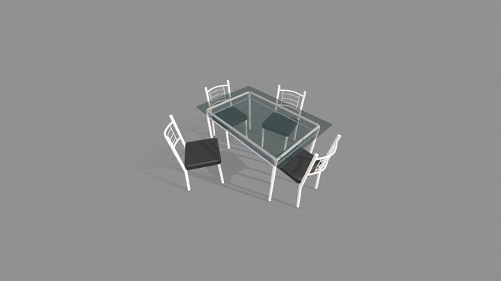 TABLE AND CHAIRS 3D Model