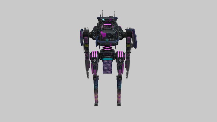 Cyberpunk Mech 3D Model