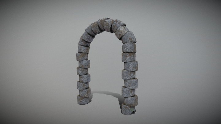 Old Stone Arch Ruin 3D Model