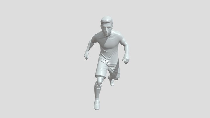 Soccer player in action 3D Model