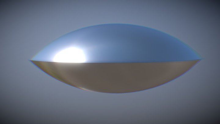 Classical flying saucer UFO 3D Model