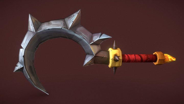 3D低模手繪_武器練習 3D Model