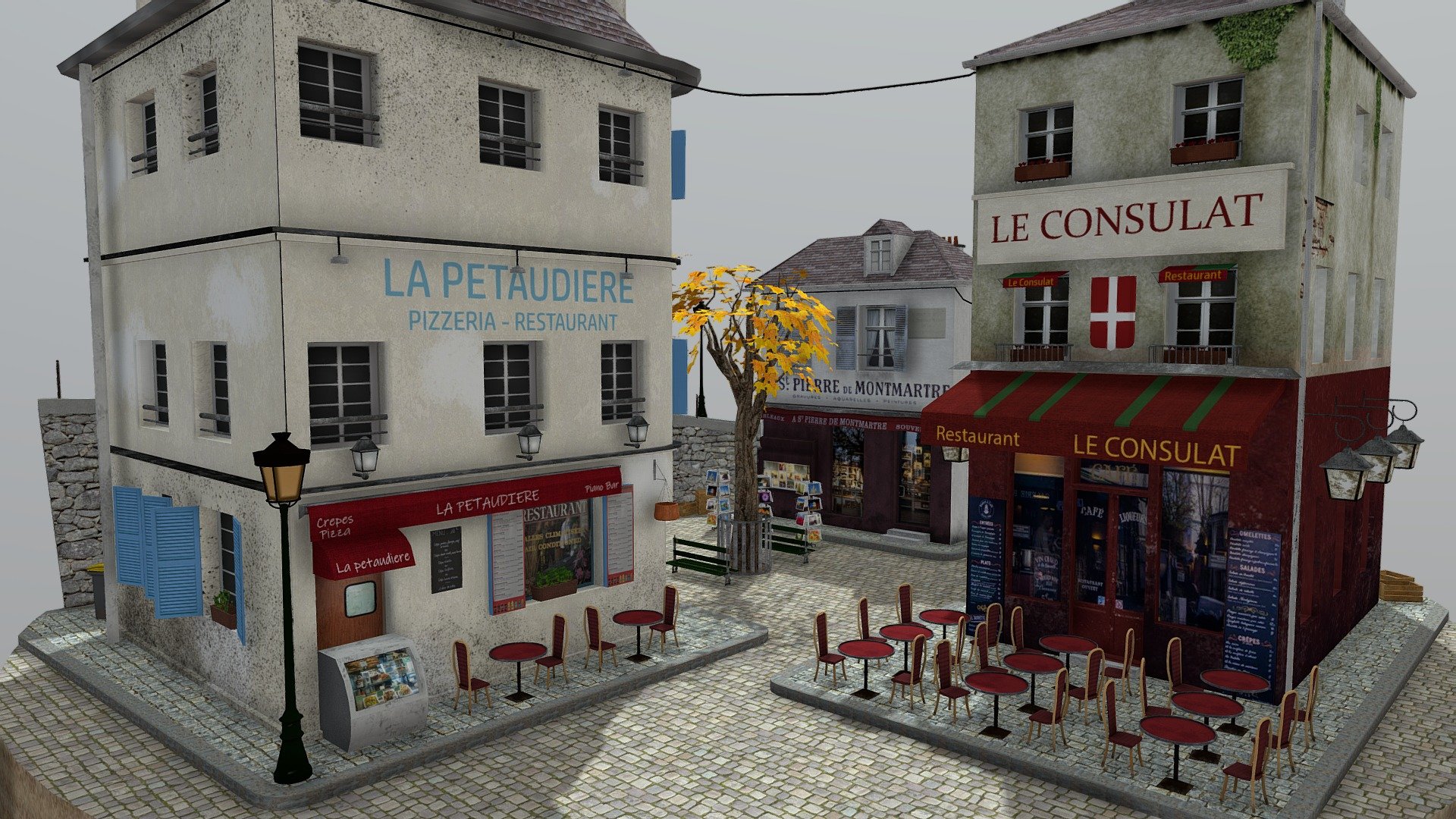 Montmartre - City Scene 3D Low Poly - 3D model by Jonas Otzer (@Jonas ...