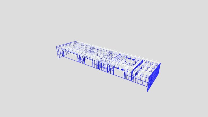 30mx9m truss roof 3D Model