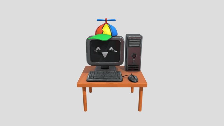 Happy Computer Friend 3D Model