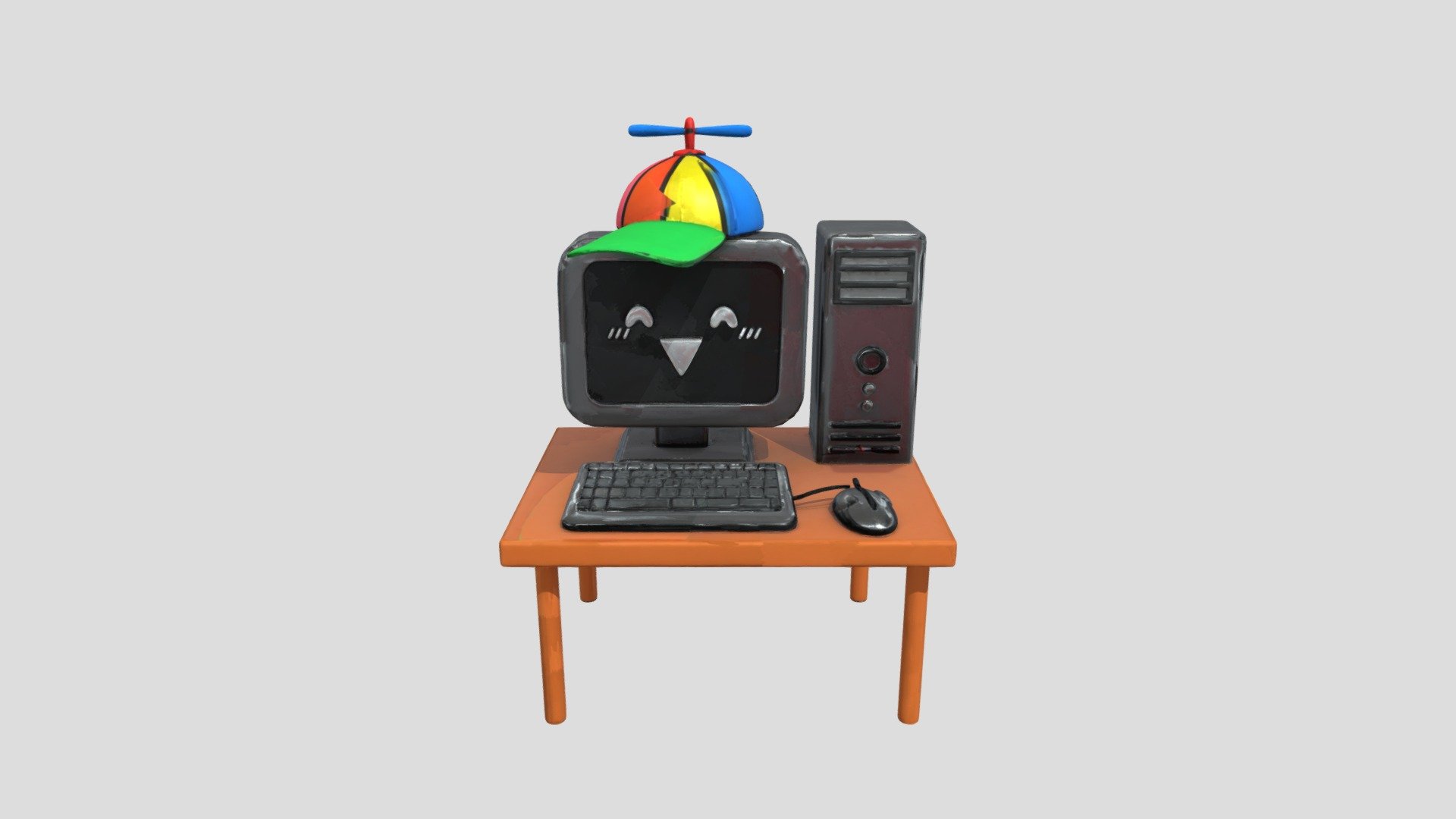 Happy Computer Friend - Download Free 3D model by dmodle90 [8a85bab ...