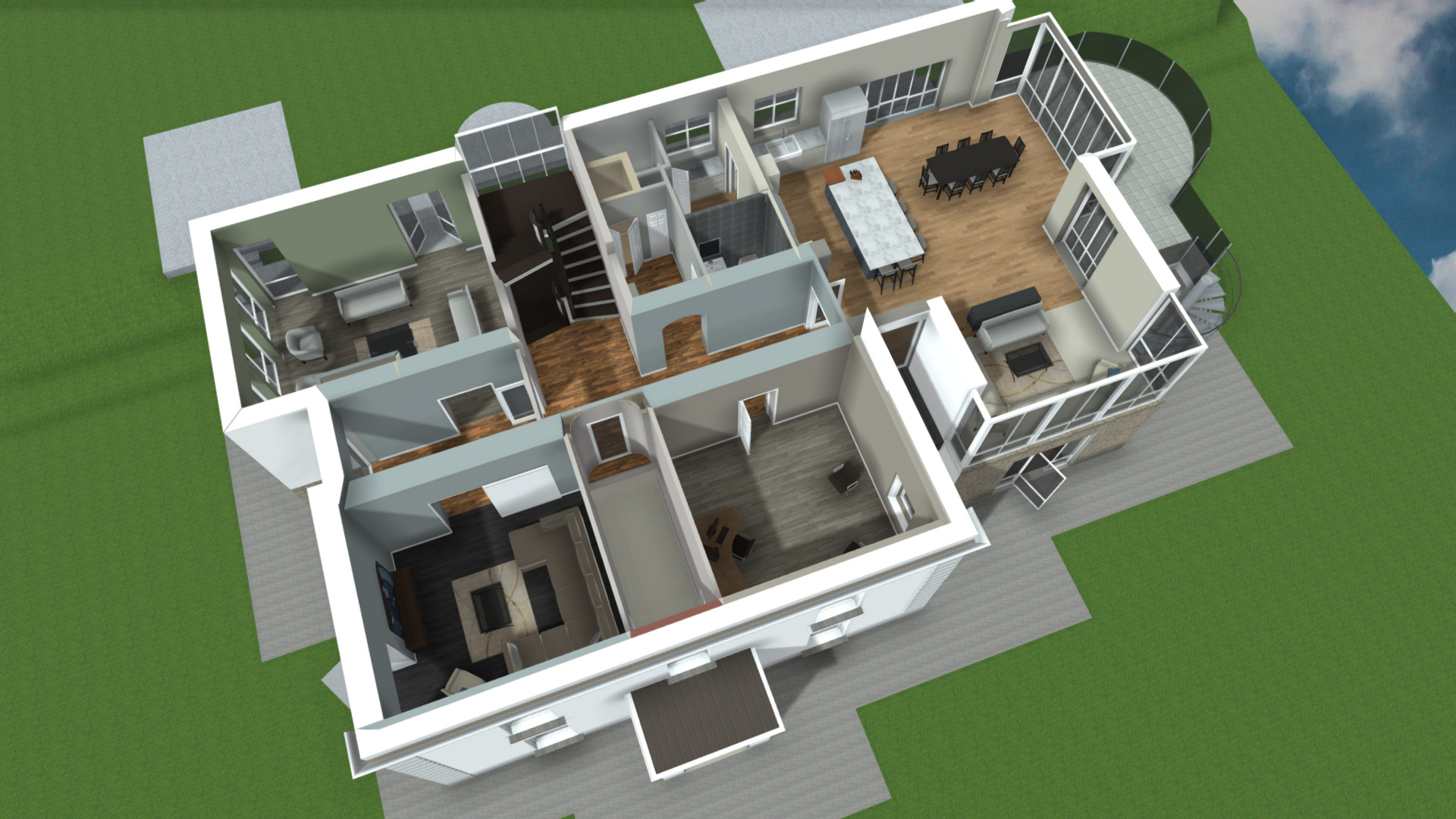 Dublin Residence - 1st First Floor Plan - 3D model by Virtual Teic ...