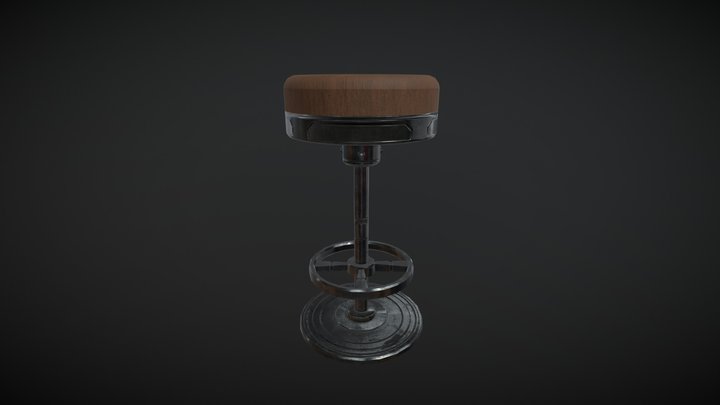 Metal Stool 3D Model