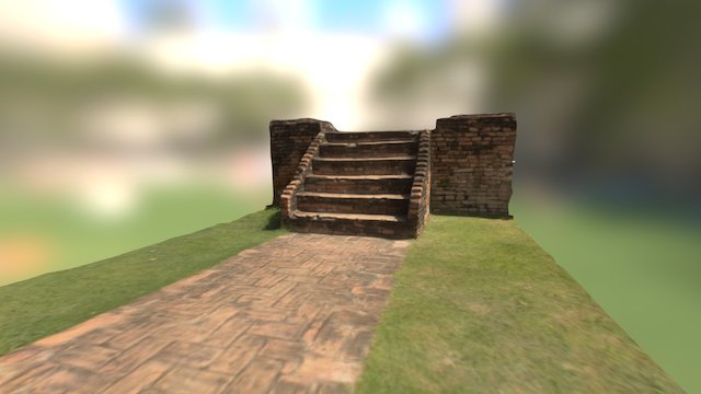 Ayutthaya Stairs 3D Model
