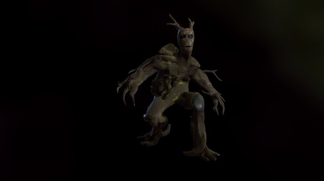 Tree Man Walk 3D Model