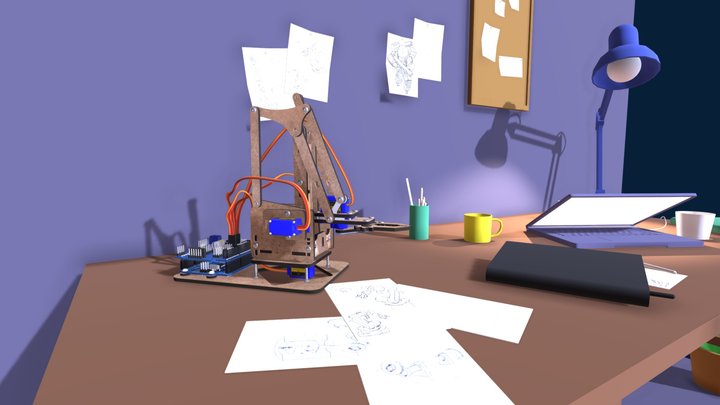 Maqueta de prototipo industrial 3D Model