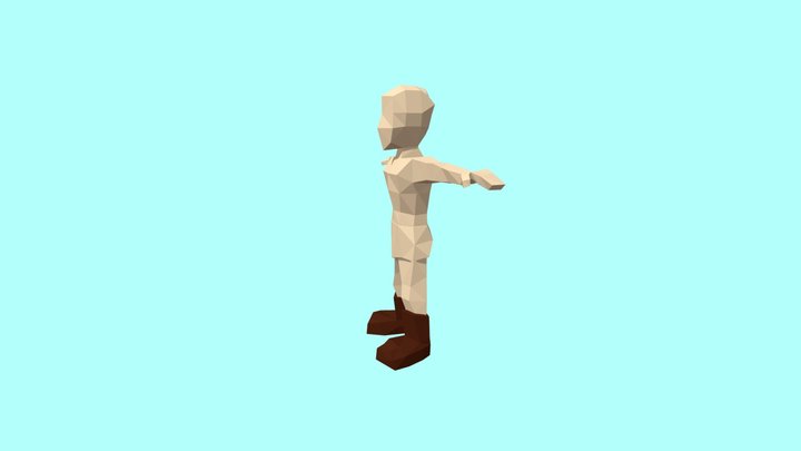 Low poly Base Mesh Character 3D Model