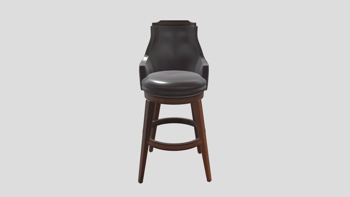 Corvus-Mid-century-Modern-Accent-Chair 3D Model