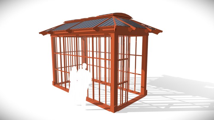 Sun Gazebo with Sliding Doors 8'L x 16'W 3D Model