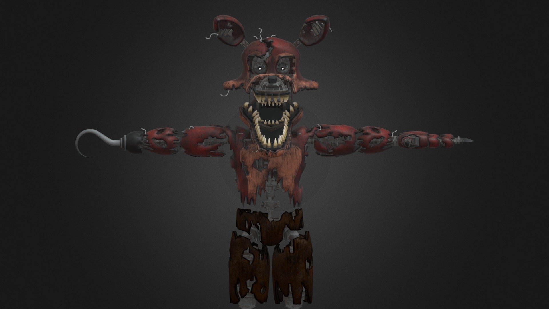 Download Fnaf Scary Nightmare Foxy Wallpaper