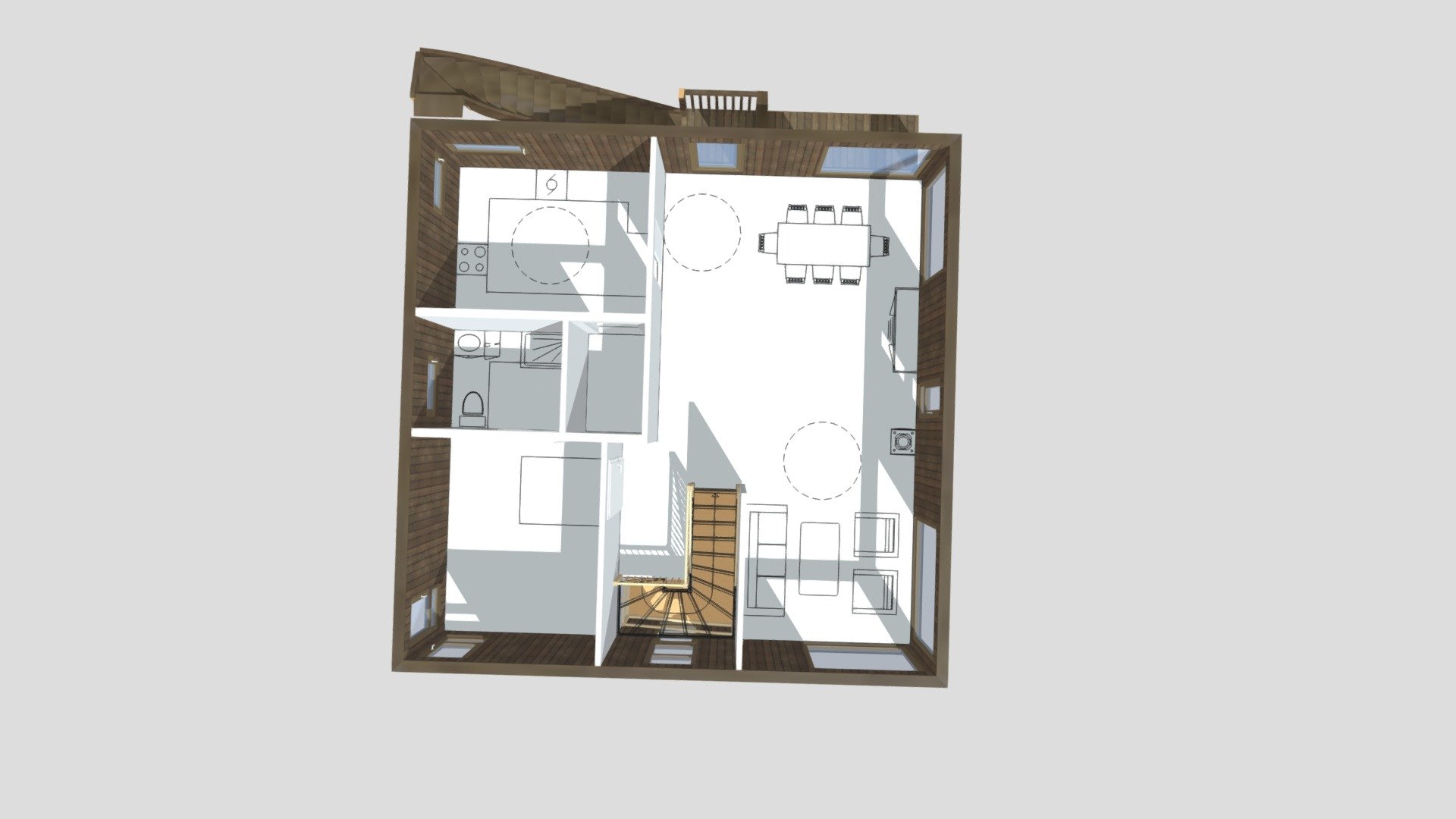 CUBO hus, 2. etasje + møbler 2d