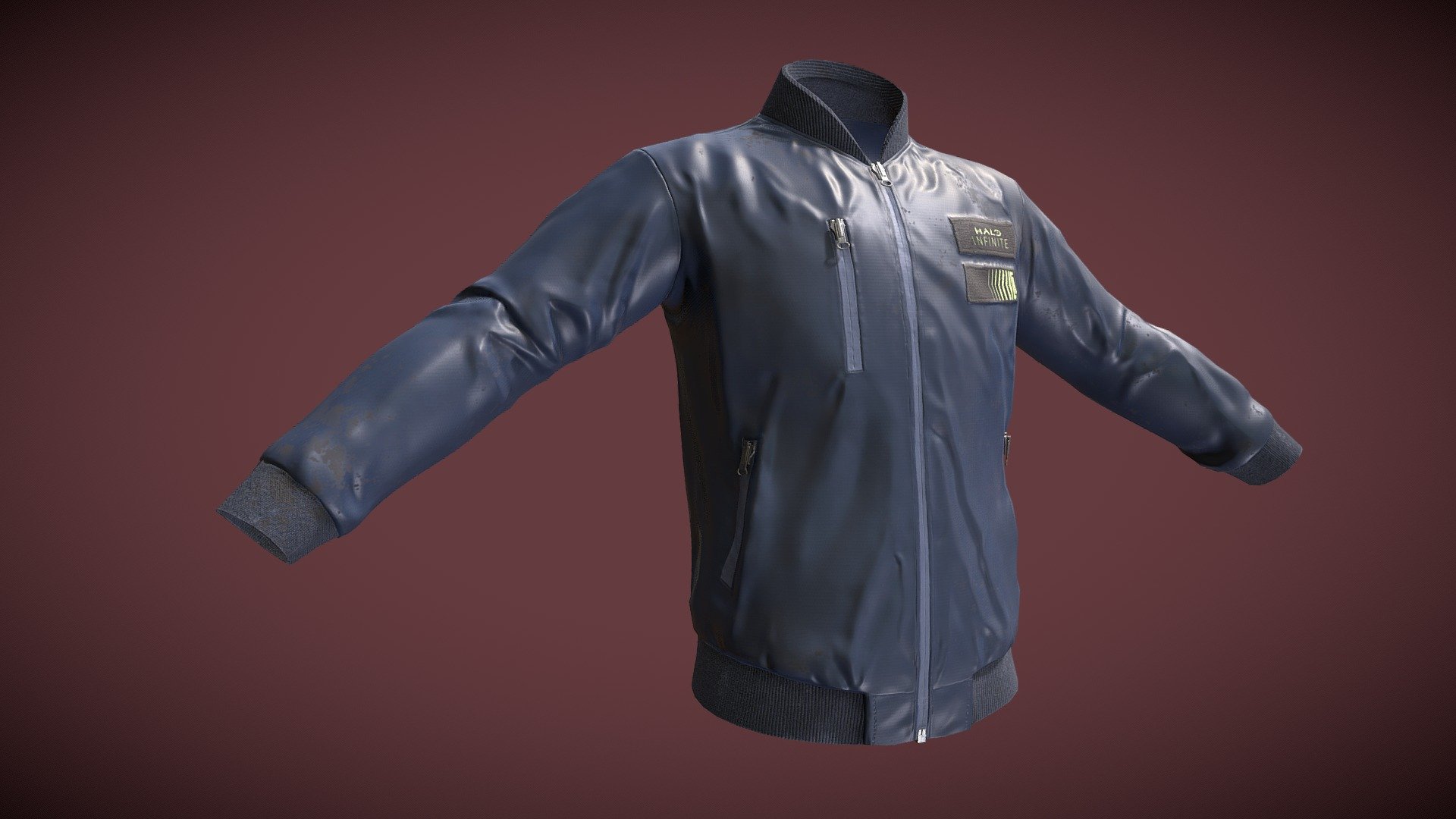 Halo Deconstructed Bomber Jacket in Blue - 3D model by LukiFisher ...