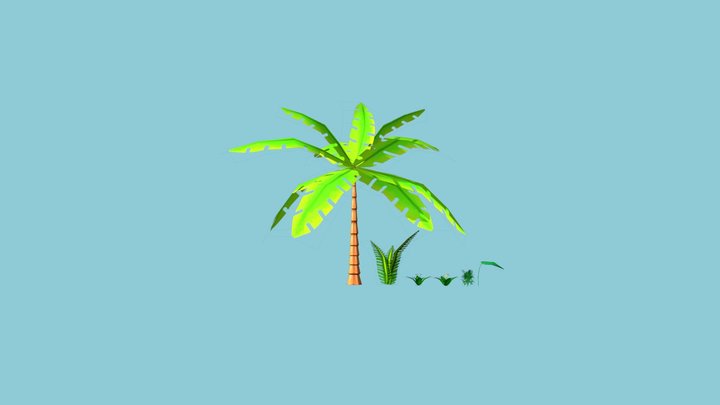 3d Low Poly Plant Pack 3D Model