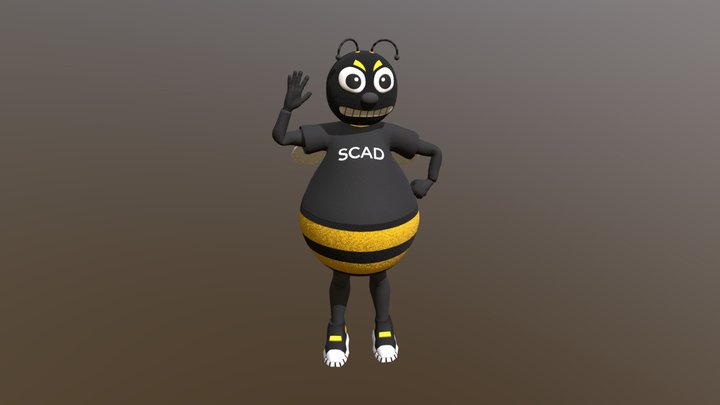 Art the Bee - SCAD Mascot 3D Character 3D Model