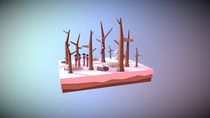 Low Poly Assassins Creed III 3D Model