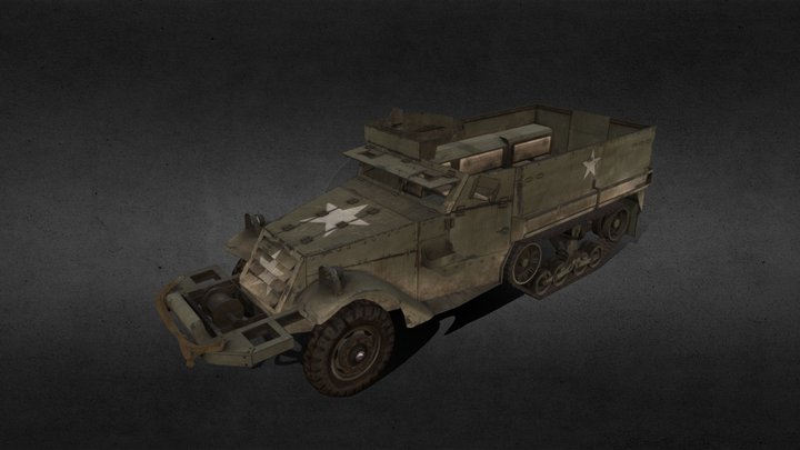M3 Halftrack 3D Model