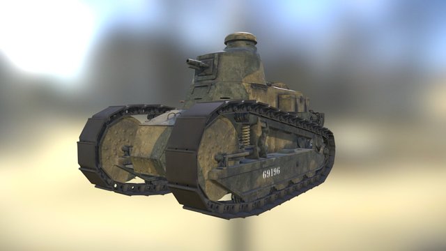 Renault FT-17, French Light Tank 3D Model