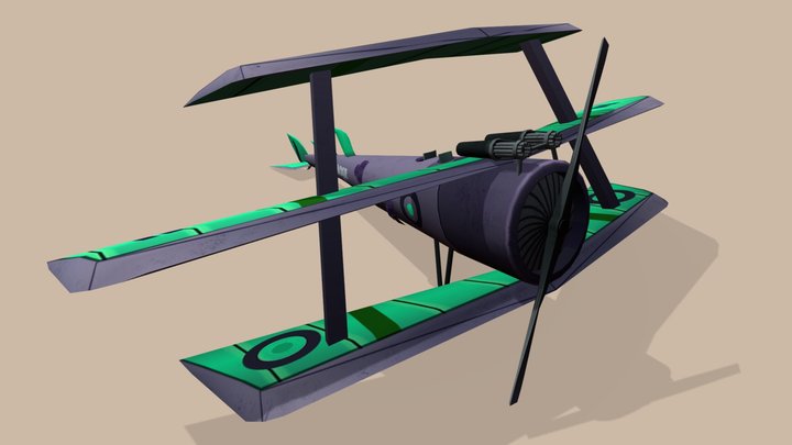 Dragon Triplane - Flying Circus Assignment 3D Model