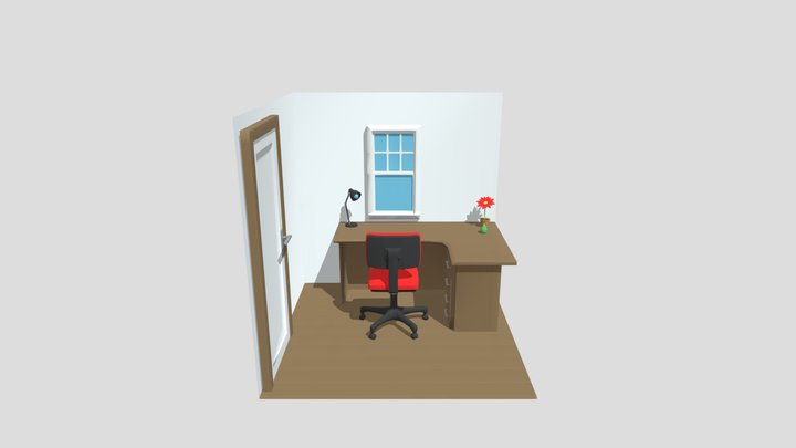 Office Scene 3D Model