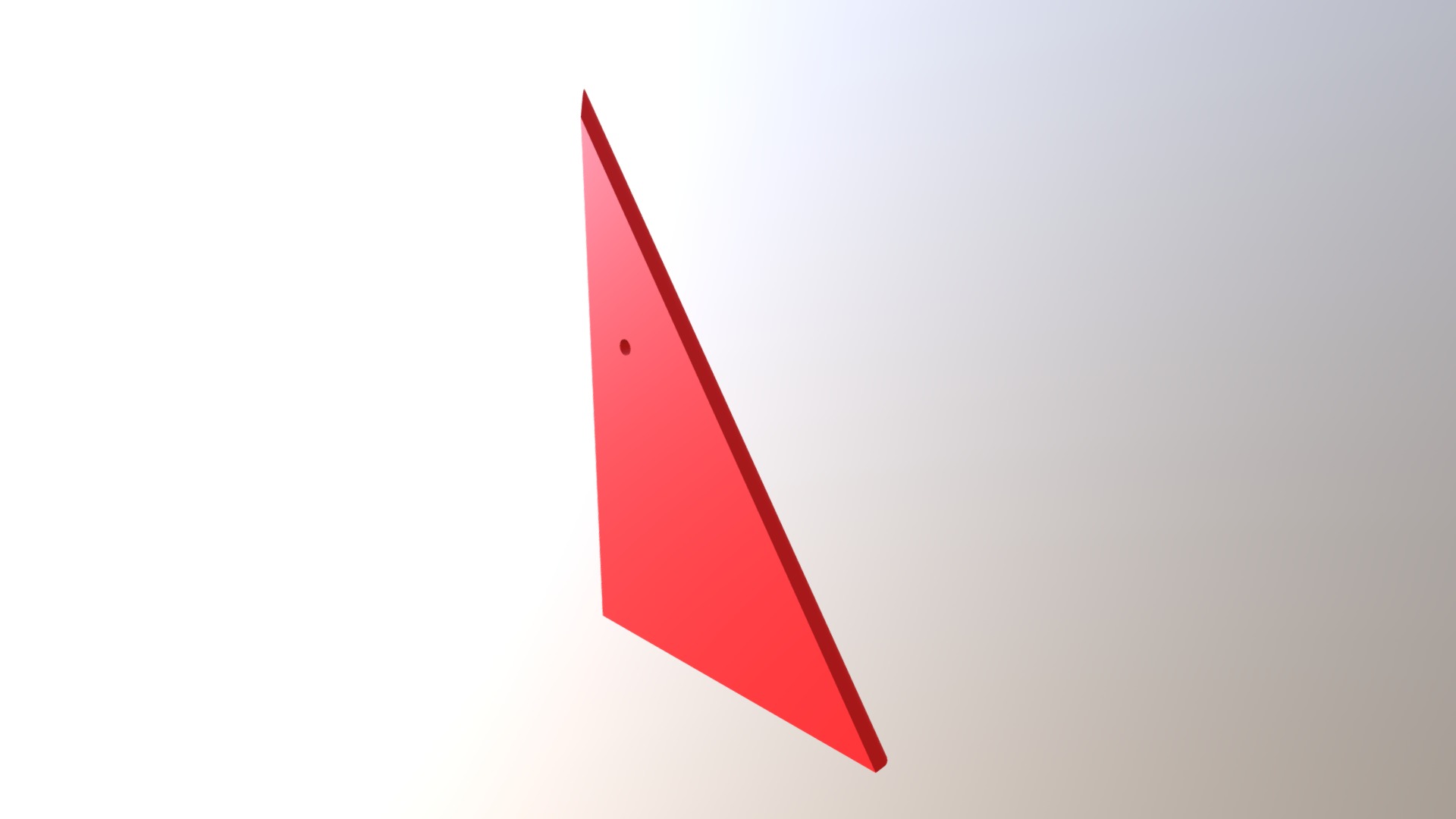 3D model Prism P7 – Dock Part (Top LEFT Wall) - This is a 3D model of the Prism P7 - Dock Part (Top LEFT Wall). The 3D model is about a red triangle with a white background.